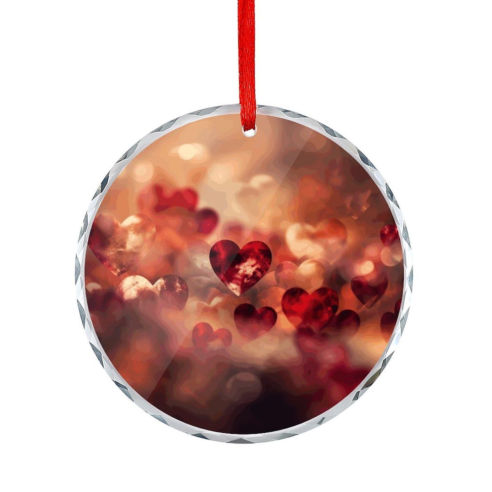 Btcowzrv Style Heart Display Round Ornament Hanging Pendant Decor