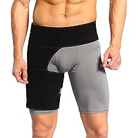 Vista 6 de Soporte de compresión para cadera de 21 x 20 x 3 para cadera, soporte para muslos, ciática con correa ajustable