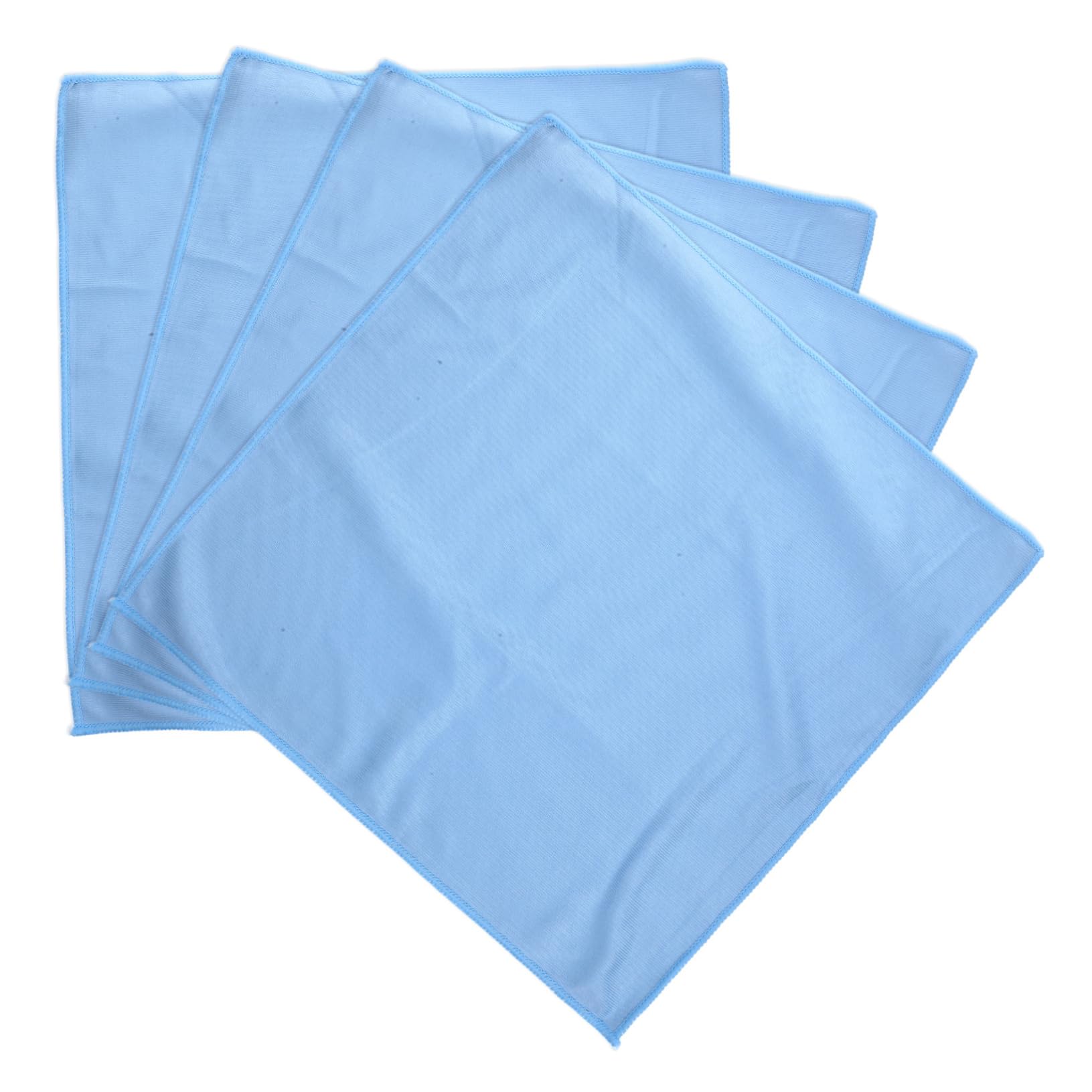 CALLARON 20 Piezas Paños de Limpieza de Microfibra Toallas Absorbentes Lavables para Cristales Ventanas Coches y Uso Doméstico sin Color Azul