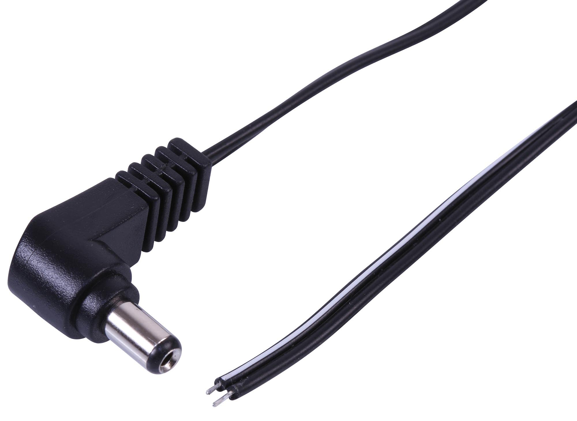 Lead 2.1MM DC RA Plug to Bare END 2M, Barrel Power Leads Qty X 1