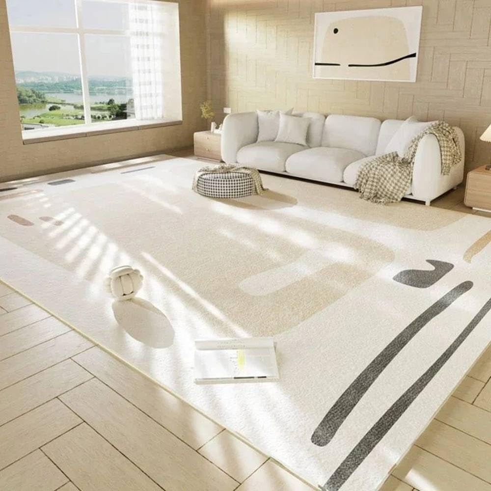 Tapis moelleux et doux en peluche 140x200 cm pour réchauffer un sol froid