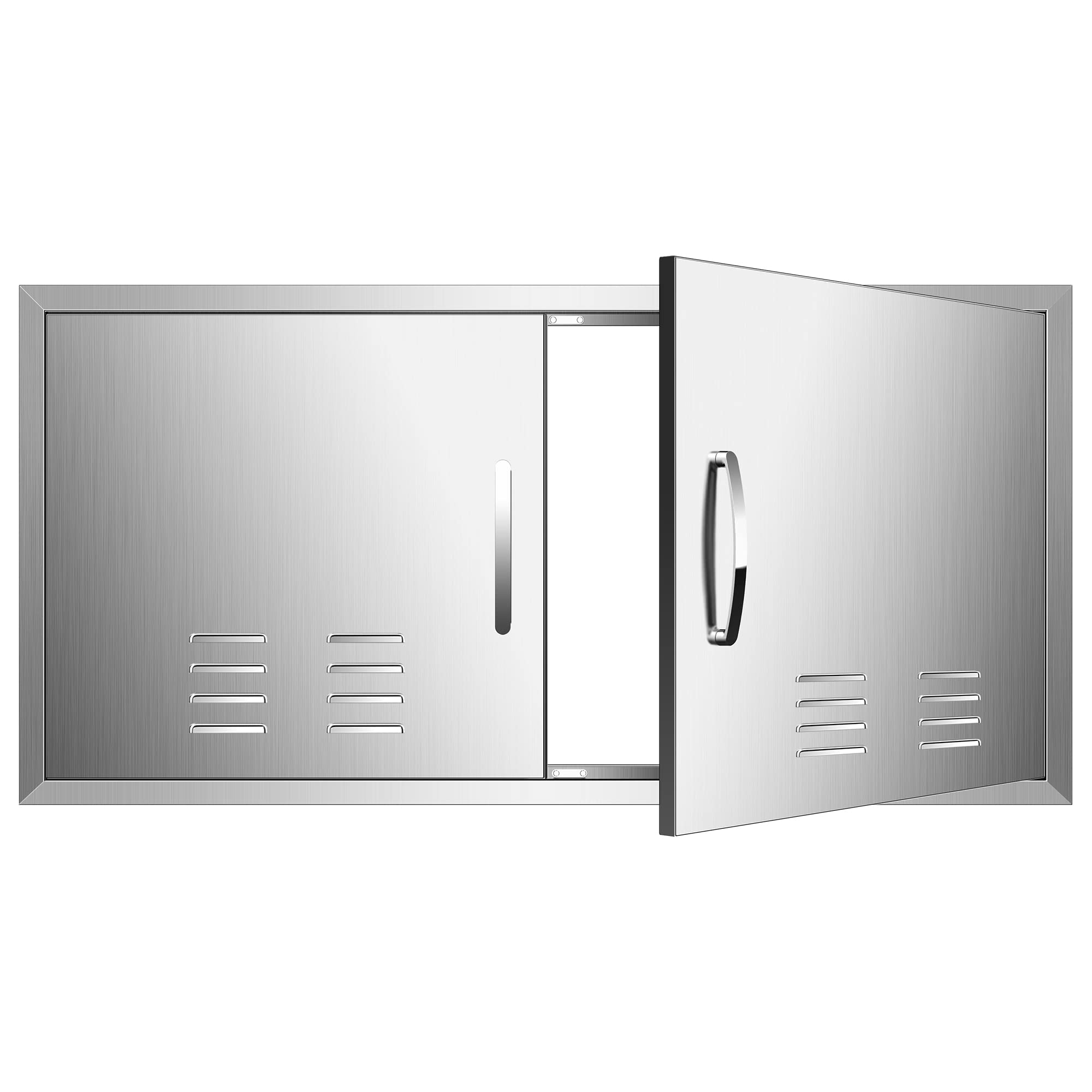 STOCK PHOTO KODOM Outdoor Kitchen Doors 42''W X 21''H, Stainless Steel ...