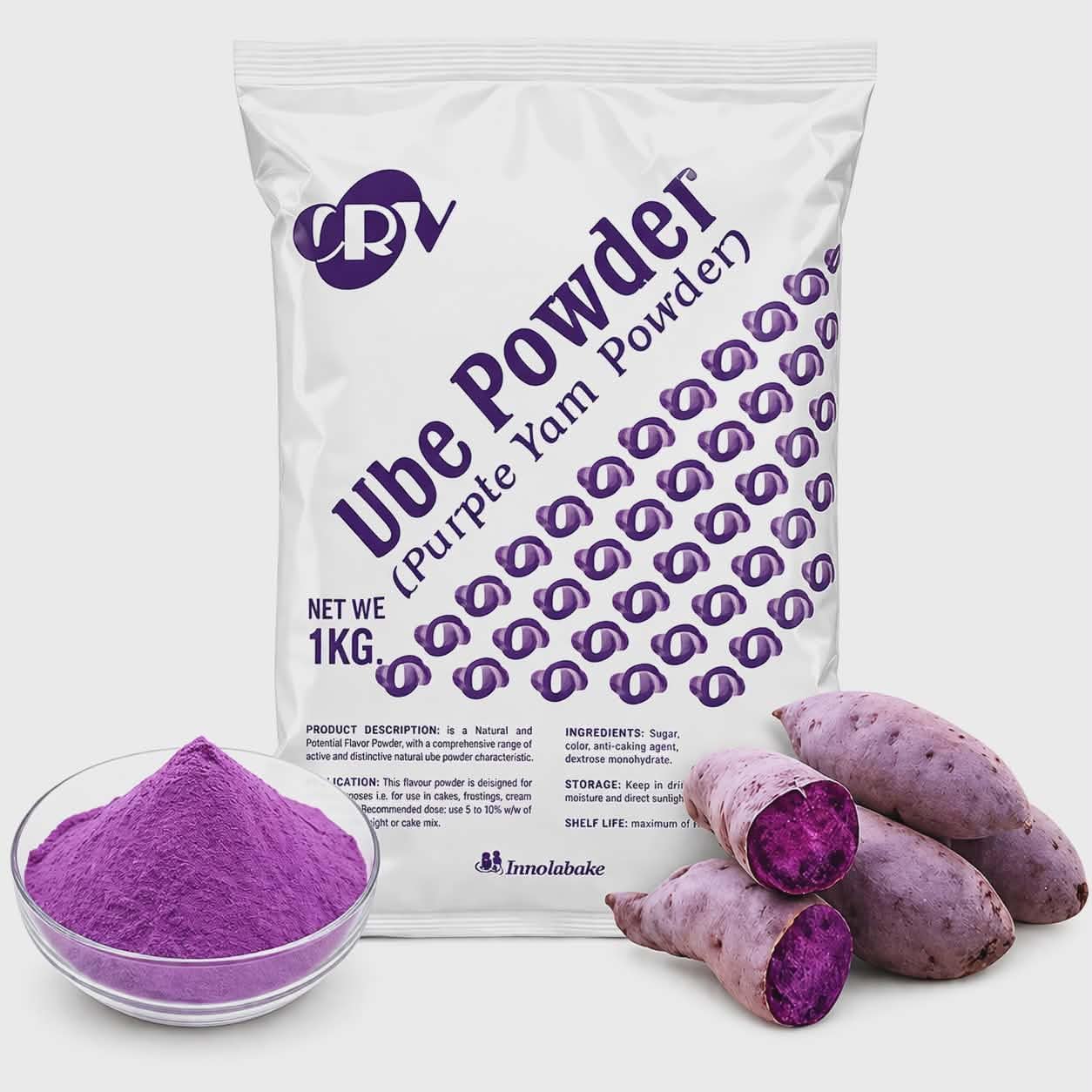 CRV Ube Powder Purple Yam Powder 1kg   Natural Flavour for Cakes, Frosting, Desserts & Baking