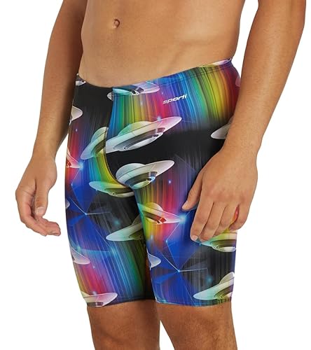 Sporti Men's Athletic Swimwear Jammers Printed Pattern Racing & Training