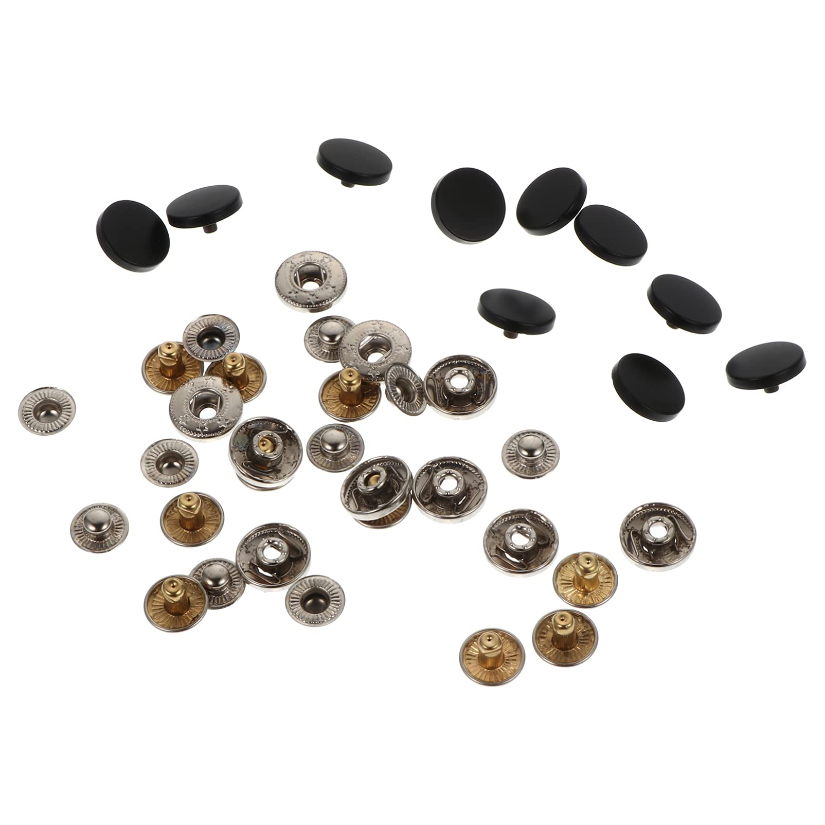 50 sets Metalen drukknopen Drukknopen Drukknoopsluitingen 10 mm (#655