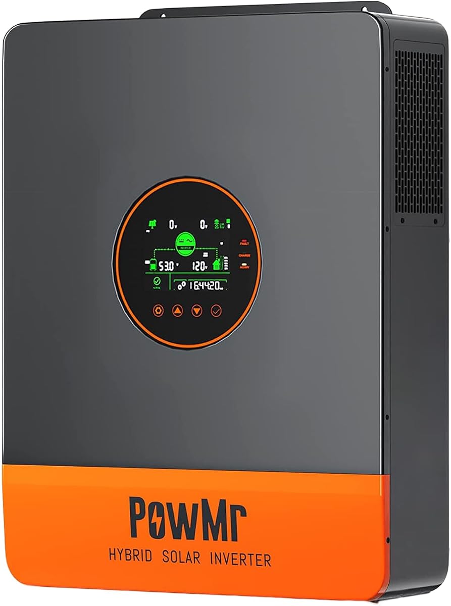 PowMr 5000W Hybrid Solar Inverter 48V DC to 110V/120V/208V/240V AC
