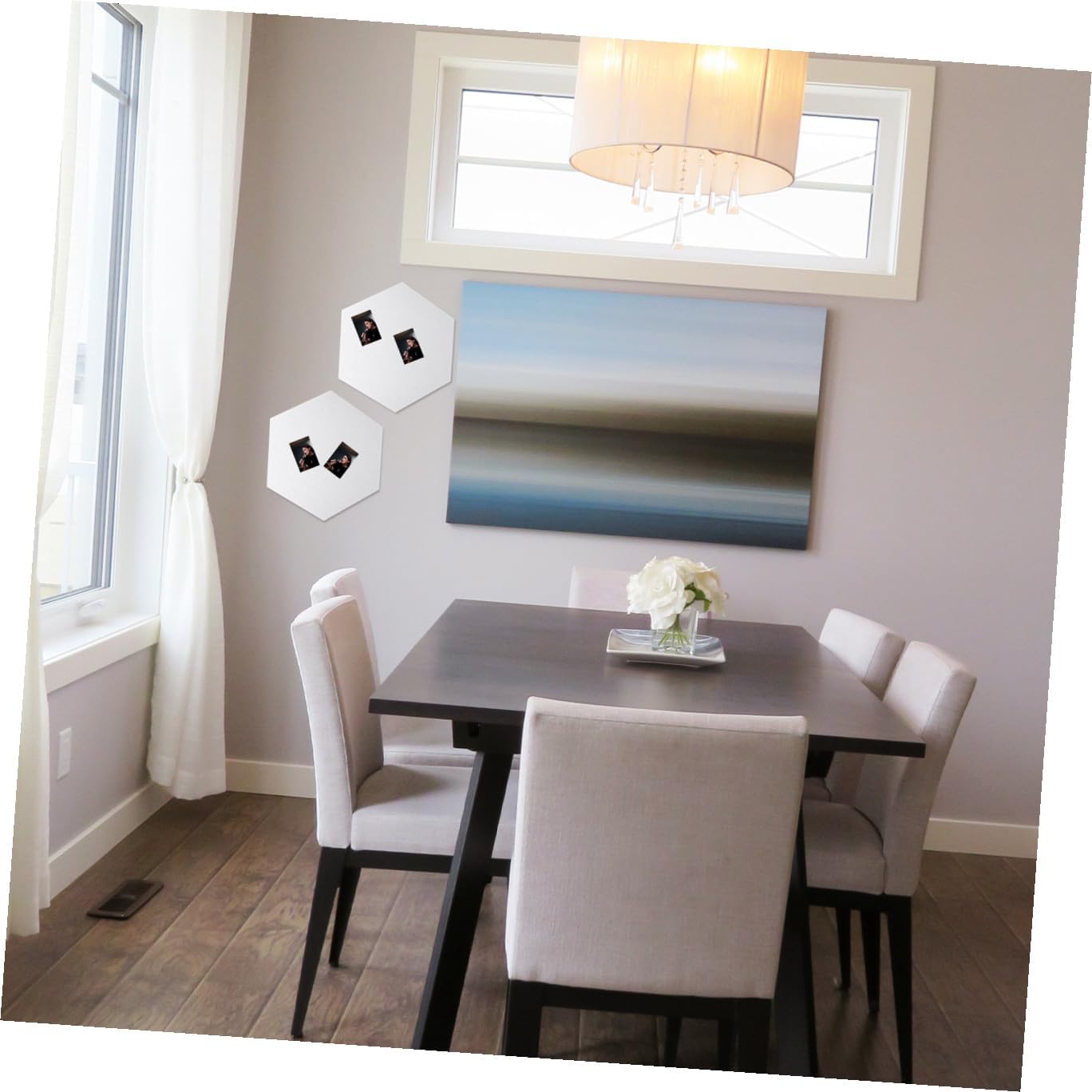 ARTIBETTER Picture Display Board 10pcs Hexagon Felt Bulletin Board Felt Wall Sticker for Classroom