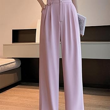 White High Waisted Pants for Women Spring Korean Fashion