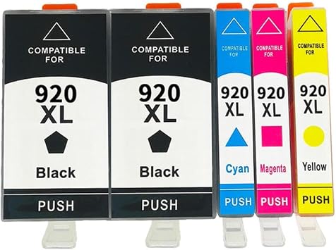 Compatible 920XL Ink Cartridges for Officejet 6500 6500A 6000 7000 7500 7500A Printers5 Pcs