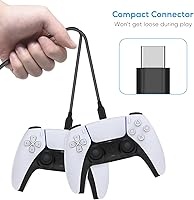 Vista 5 de Cable de carga para mando Xbox SeriesPS5 cable USB C de repuesto de nailon trenzado de carga larga rápida USB tipo C cable de carga con Xbox Series