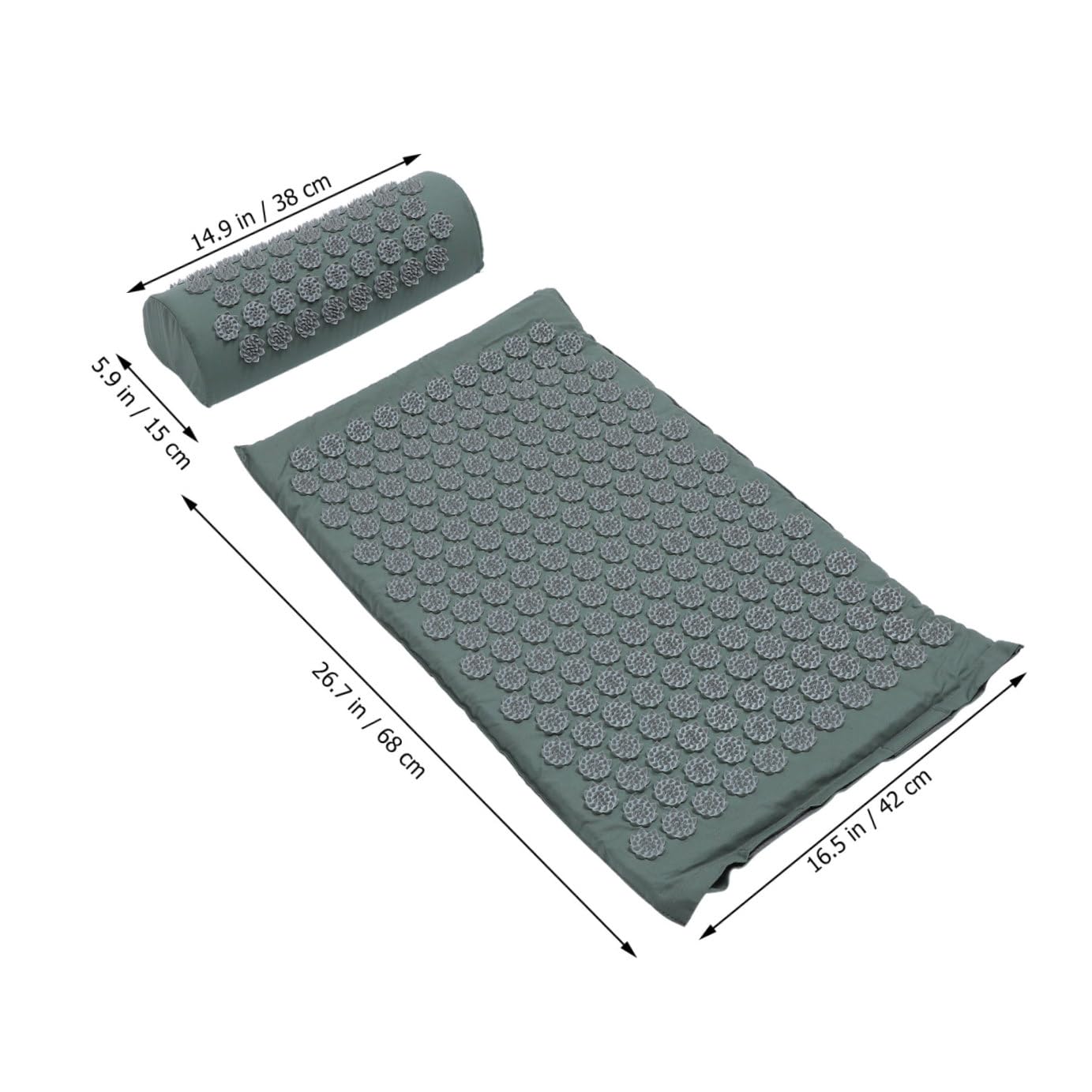 SHERCHPRY 2piezas Almohadas De Masaje Portátiles Para Acupuntura y Yoga Con Bolsa Esterilla De Masaje Para Yoga Esterilla Antideslizante Para Ejercicios De Acupresión De Corporal