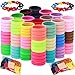 TANJY 100PCS Hair Ties High elastic Women‘s hair bands Seamless Thick color mixed Hair Band Elastic Hair Ties Hold hair without damage Ponytail Holder (Black-White-Red mixed)