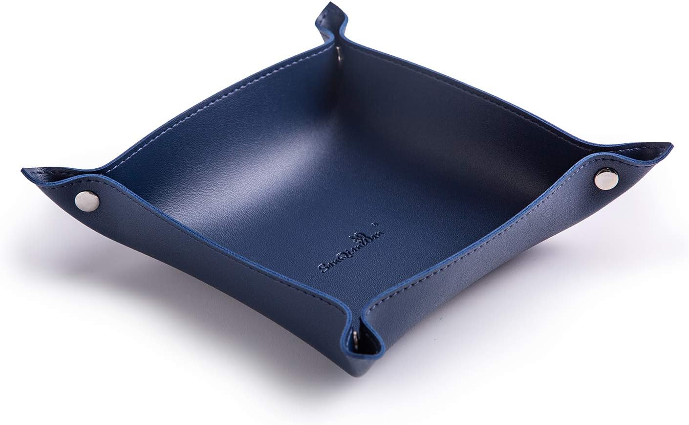 Leather Jewelry Valet Tray | Portable Catchall For Keys & Wallet