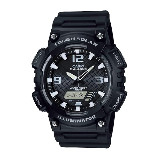 Casio AQS800W Series | Analog Digital Watch | 100M WR | Solar Powered | 1/100 SEC Stop Watch | 6-Language Day of The Week Indicator | Countdown Timer | LED Light | Multi Alarm