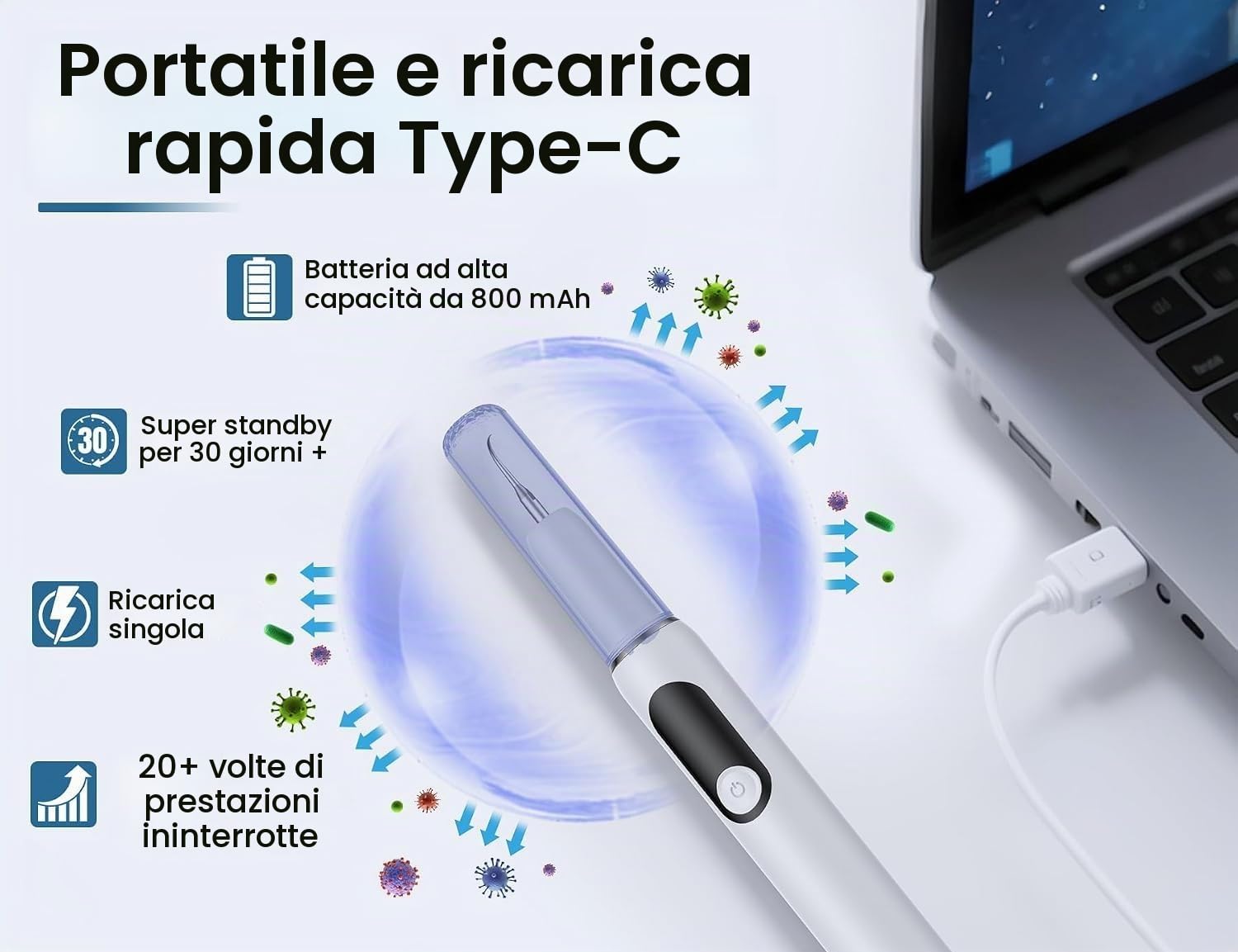 2.0 Kit Pulizia Denti Tartaro,rimuove La Placca E Le Macchie Dai Denti, Ideale Da Portare in Viaggio O A Casa