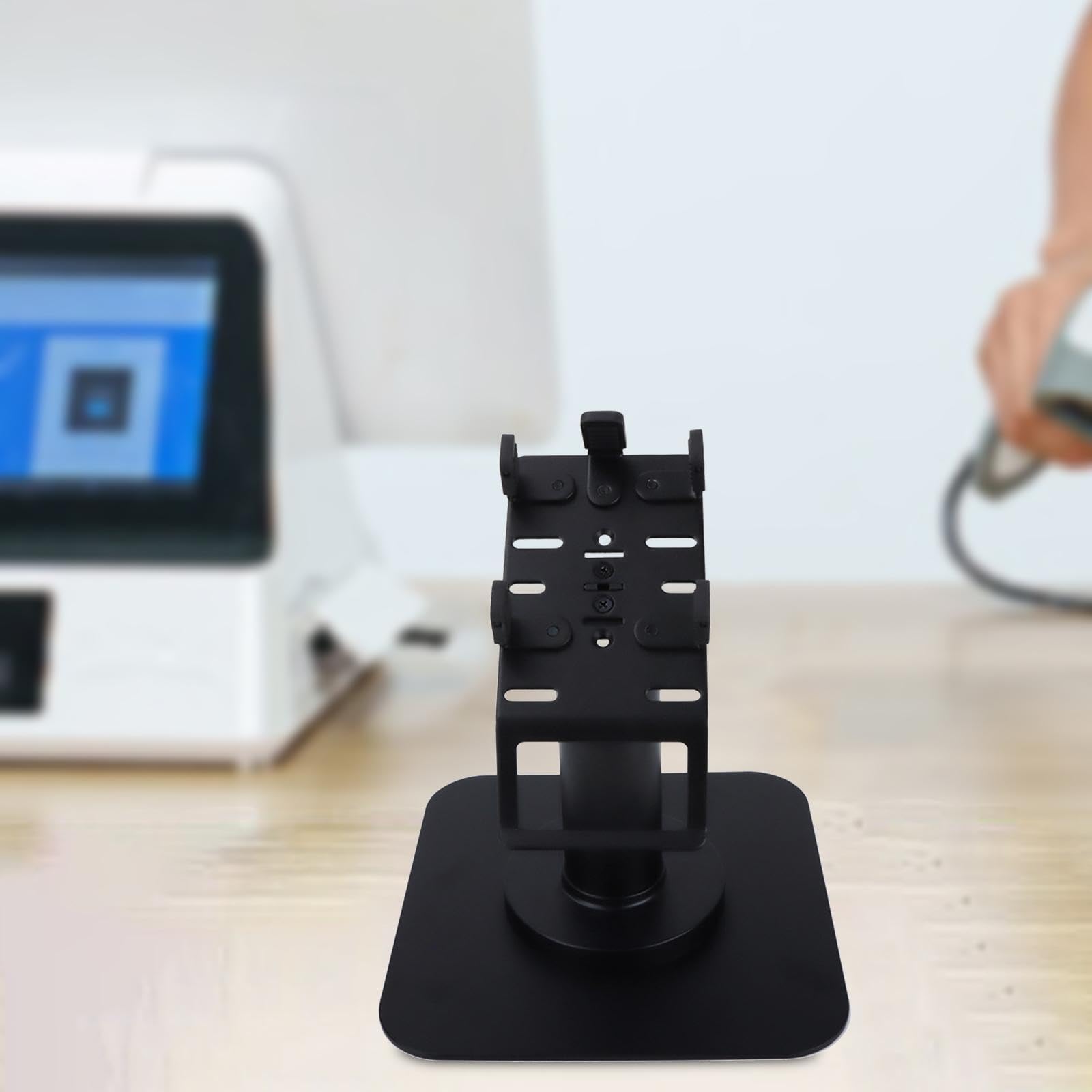 Il terminale per carte di credito POS Stand visualizza in modo sicuro le macchine per i pagamenti con robusti ristoranti e negozi al dettaglio, Base quadrata, 10.5x15.3 cm