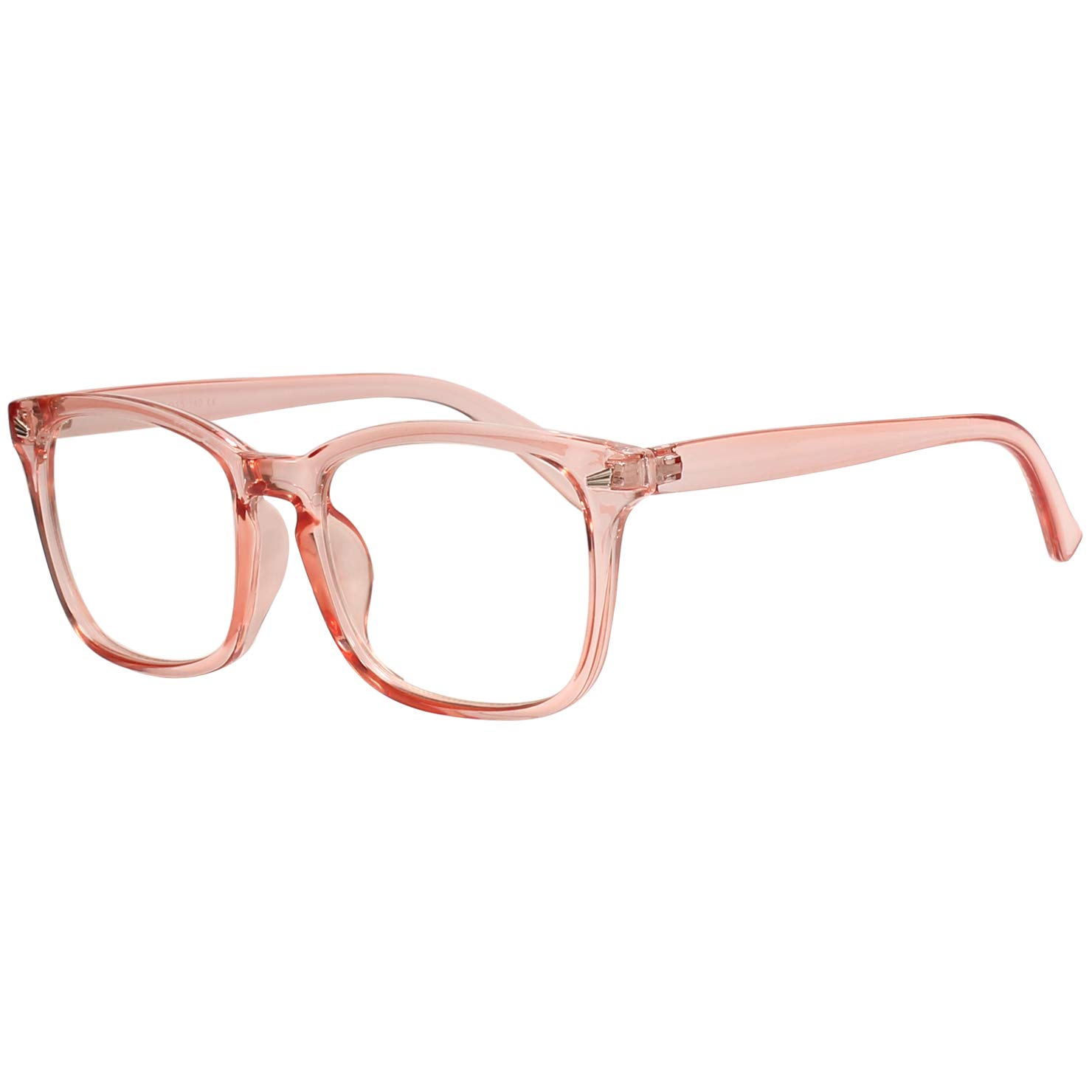 Ashilun Unisex Pink Anti Blue Light Glasses Computer Glasses Blue Light Blocking Glasses Gaming Eyeglasses Reduce Eye Strain For Women Men (Pink)