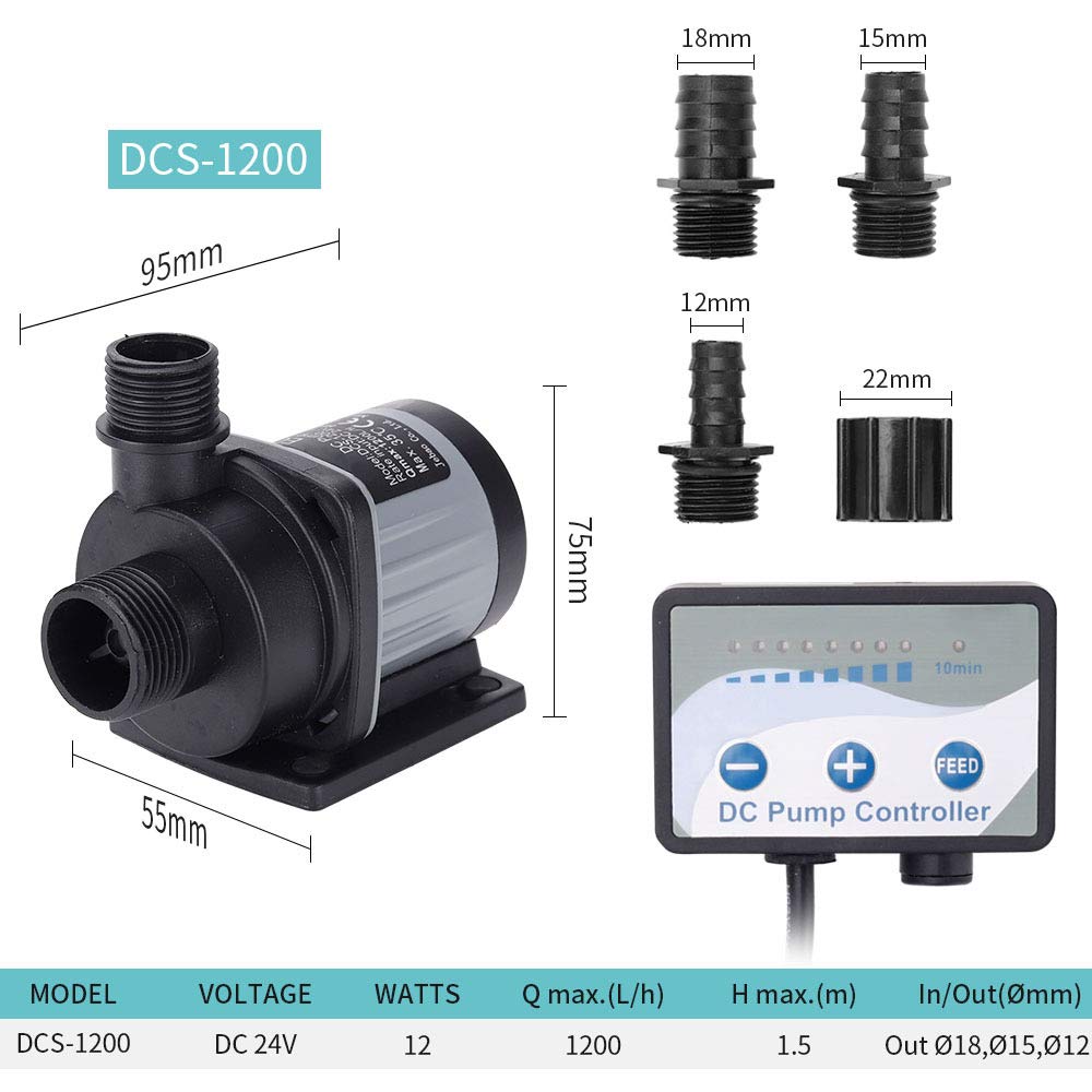 Pompa sommergibile per pozzetto DCS 1200-12000 L / H Fontana per flusso controllabile regolabile regolabile con serbatoio di fish serbatoio per acquario Pompa di trasferimento ( Color : DCS-1200 , Siz