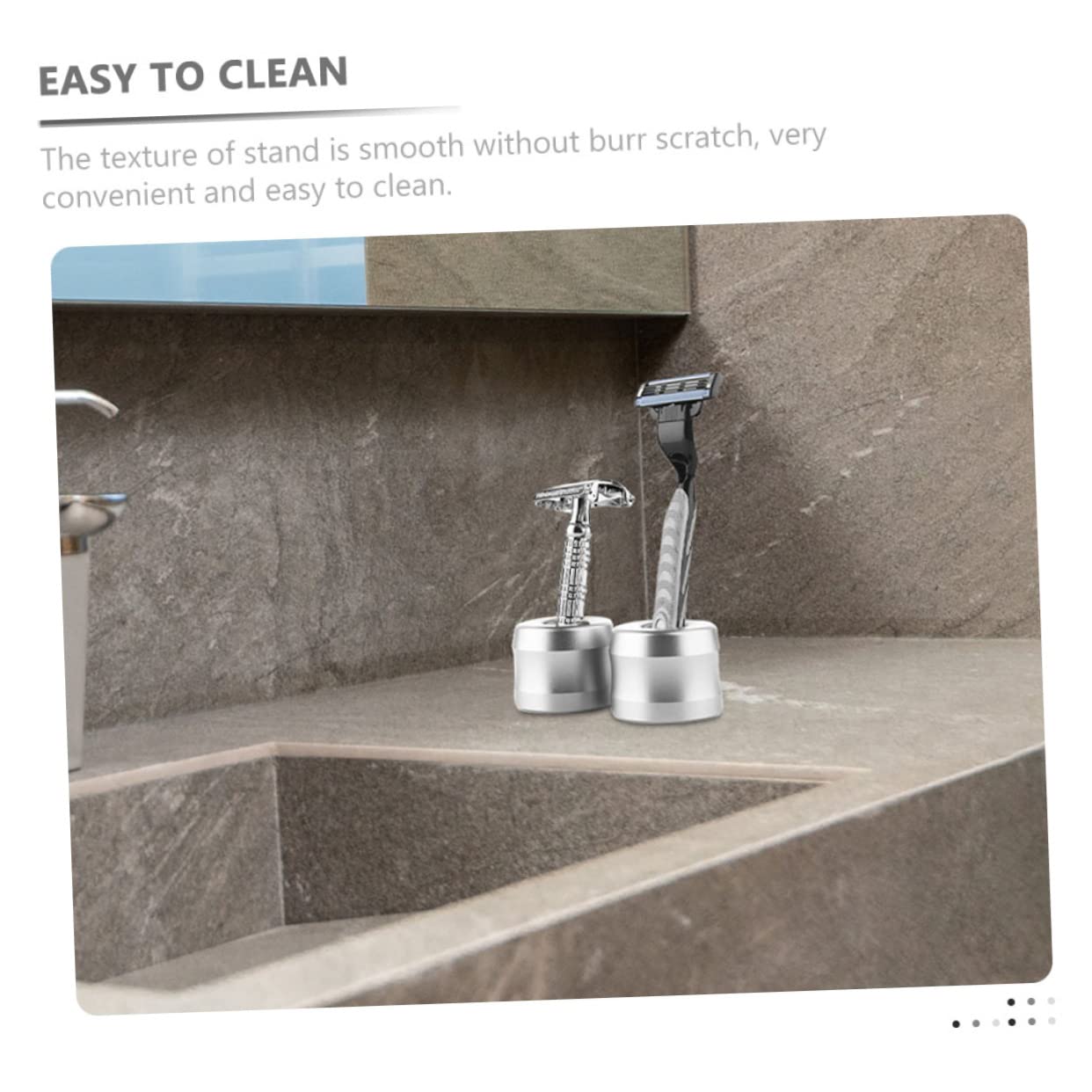 Ipetboom Razor Holders Shaver Stand Brush Rack Razor Storage Stand Shaving Tool Display St