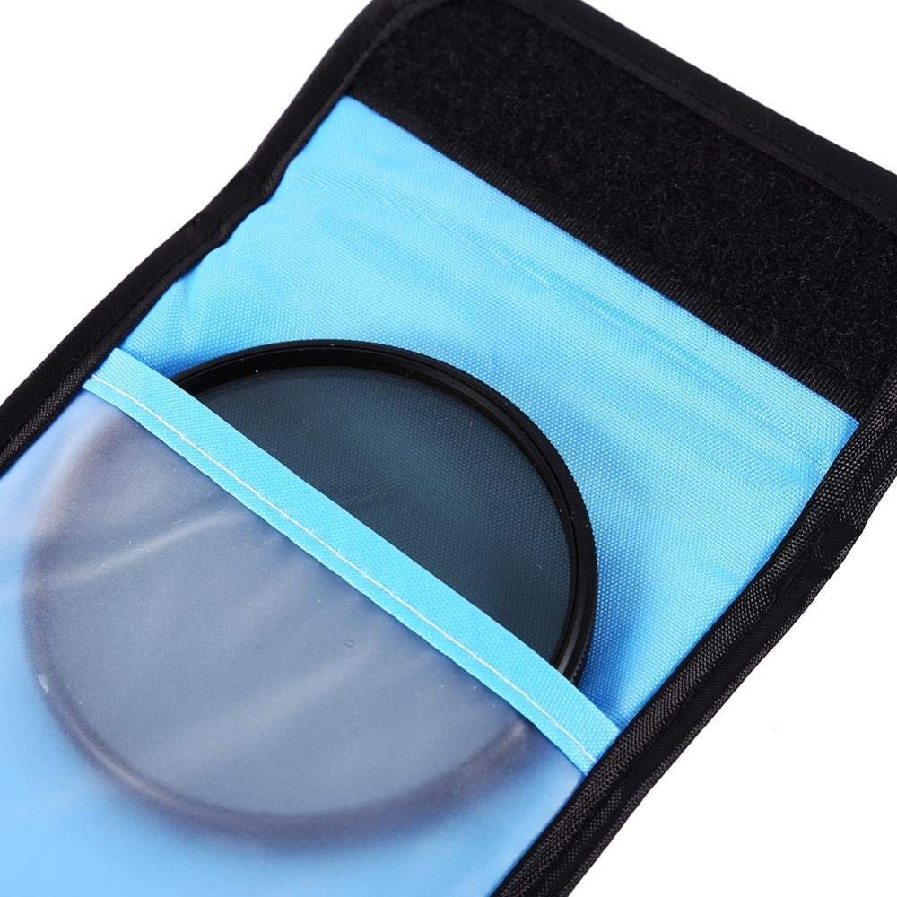 Sacoche pour Filtre Caméra de Qiilu, Étui à 3 Poches pour Appareil Photo, Compatible avec DSLR et Caméscope, Protection pour Lentilles et Filtres Numériques