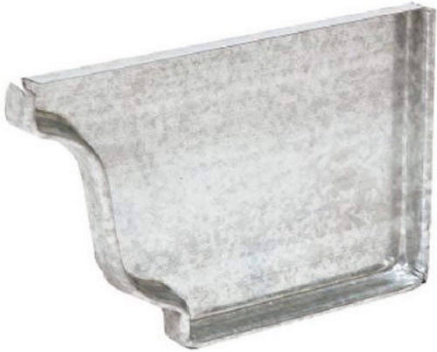 AMERIMAX HOME PRODUCTS 15206 4Inch Mill Finish Galvanized Right End