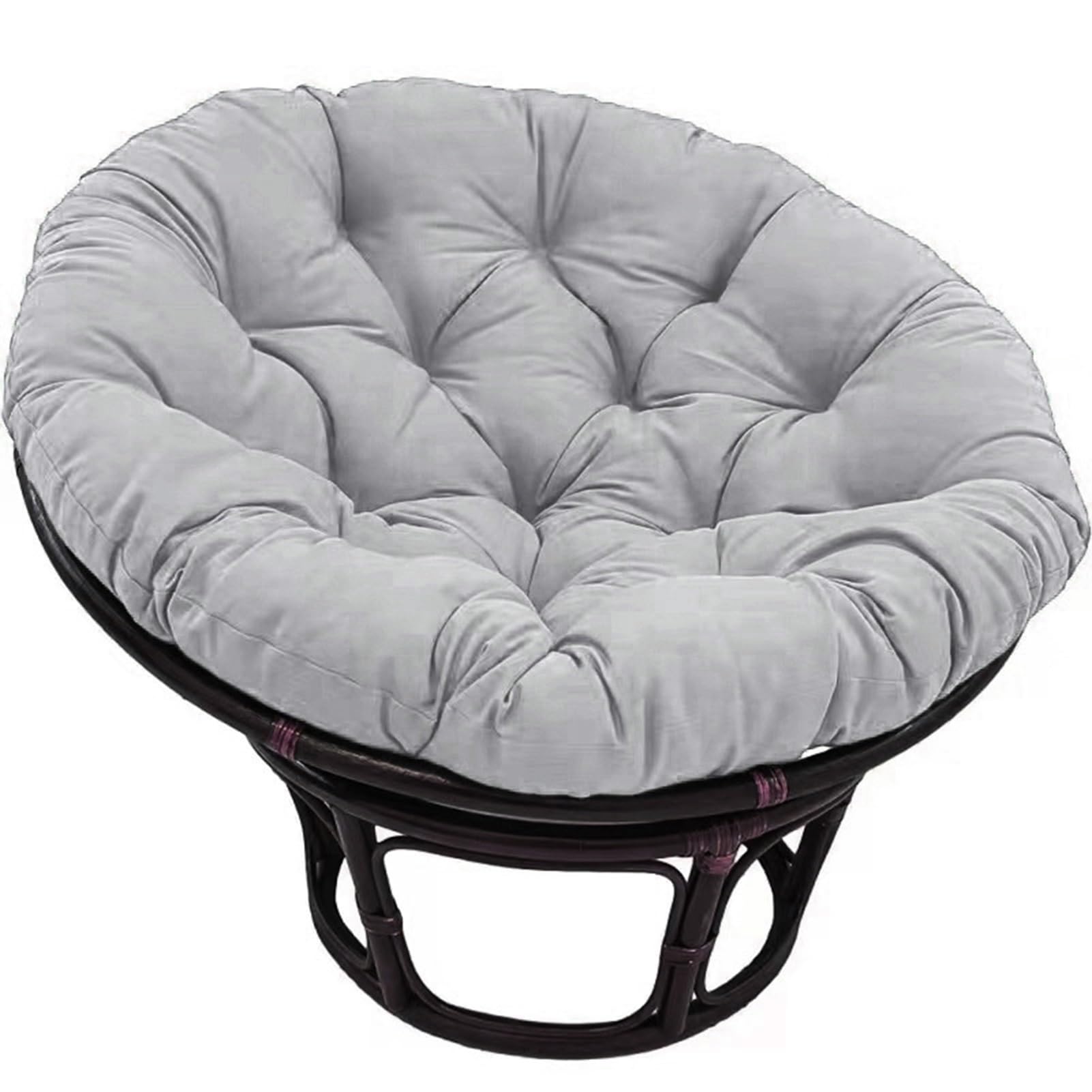 Cushions Papasan Chair Cushion, Thick Chair Cushion Pad for Outdoor Egg Chair Saucer Chair Rattan Swivel Chair Swing Chair Hanging Chair Indoor and Outdoor (Color : Gray 2, Size : 70 * 70cm)