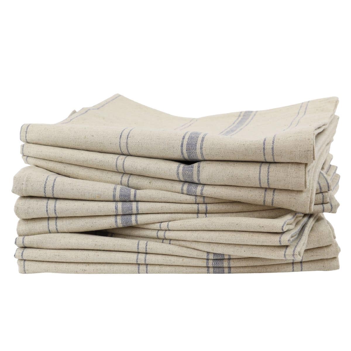 Set di 12 strofinacci in lino e cotone