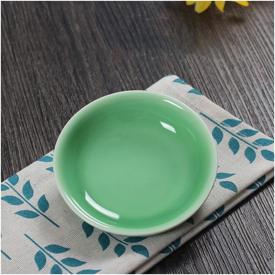 Dipping Dish Dip Bowls Ceramic Dipping Bowl 4-inch Soy Sauce Bowl Ice Cream Dessert Small Bowl Suitable for Home Restaurant Kitchen 3 Pieces Appetizer Plate Seasoning Dish (Color : Brass) (Brass)