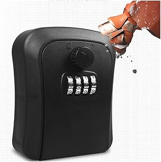 Key Key Lock Box Wall Mount Key Safe Lock Box Home Office Security Storage Combination Lock Box for Outside Garage Indoor Outdoor Key Holder Key Lock Box Wall Mount Boxes