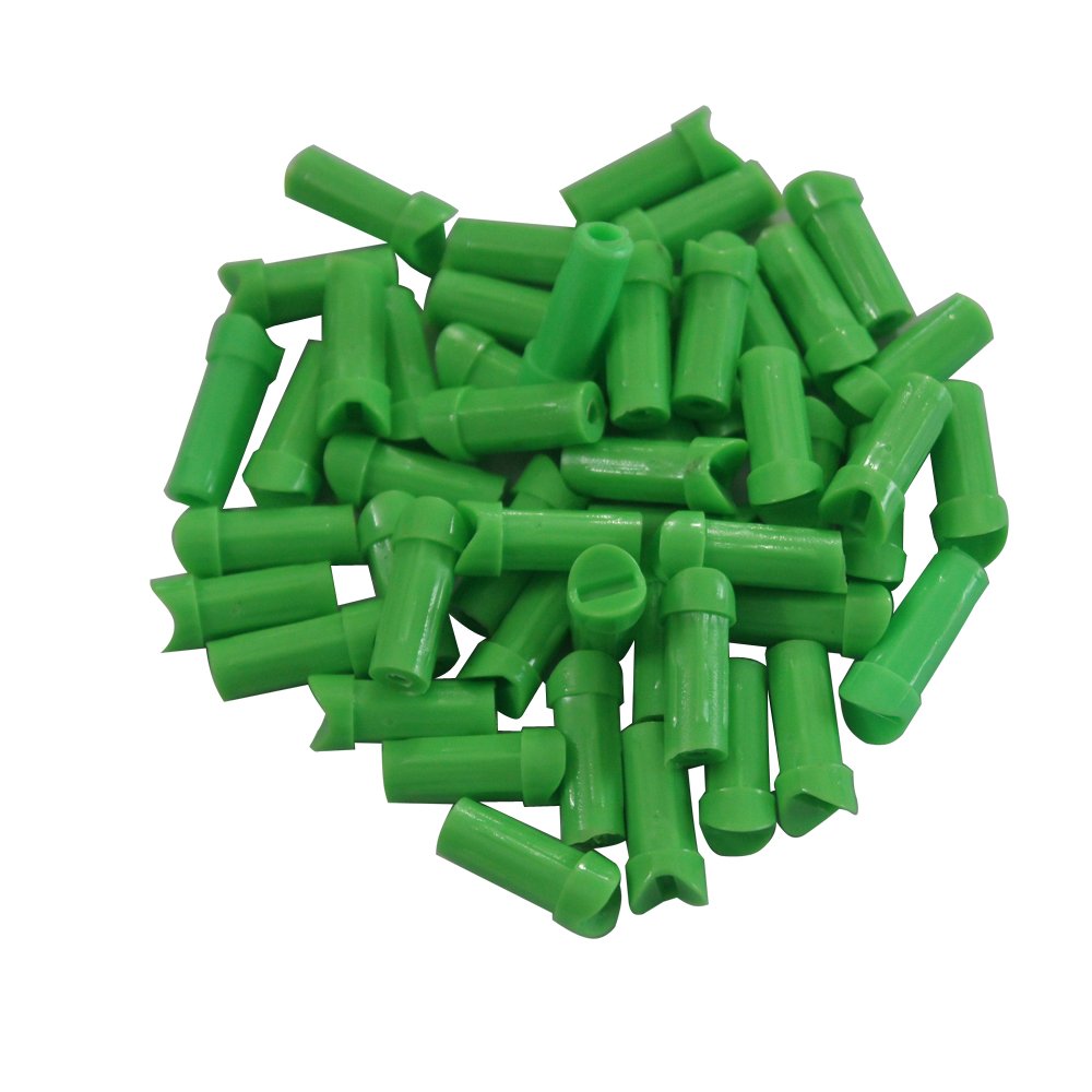 Jiexi Hwyp Half Moon Crossbow Arrow Nocks for ID 7.62mm Arrows Pack of 50 (green)