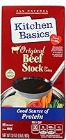 Kitchen Basics Beef Stock 32 oz - Bulk Case of 12 for Soups, Stews & Gravies