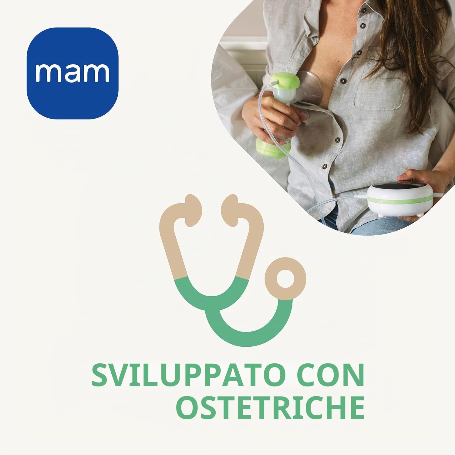 Istruzioni in Lingua Straniera - Mam Tiralatte Elettrico 2 in 1 E108 – Tiralatte Elettrico e Manuale per L'allattamento Materno, 0+ Mesi, Bianco e Verde