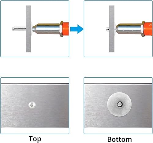 Miniatura 4 de 120 remaches ciegos de aluminio, surtido de remaches de 316 x 12 pulgadas, color plateado