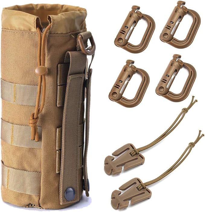 Upgraded Tactical Drawstring Molle Water Bottle Holder Tactical Pouches