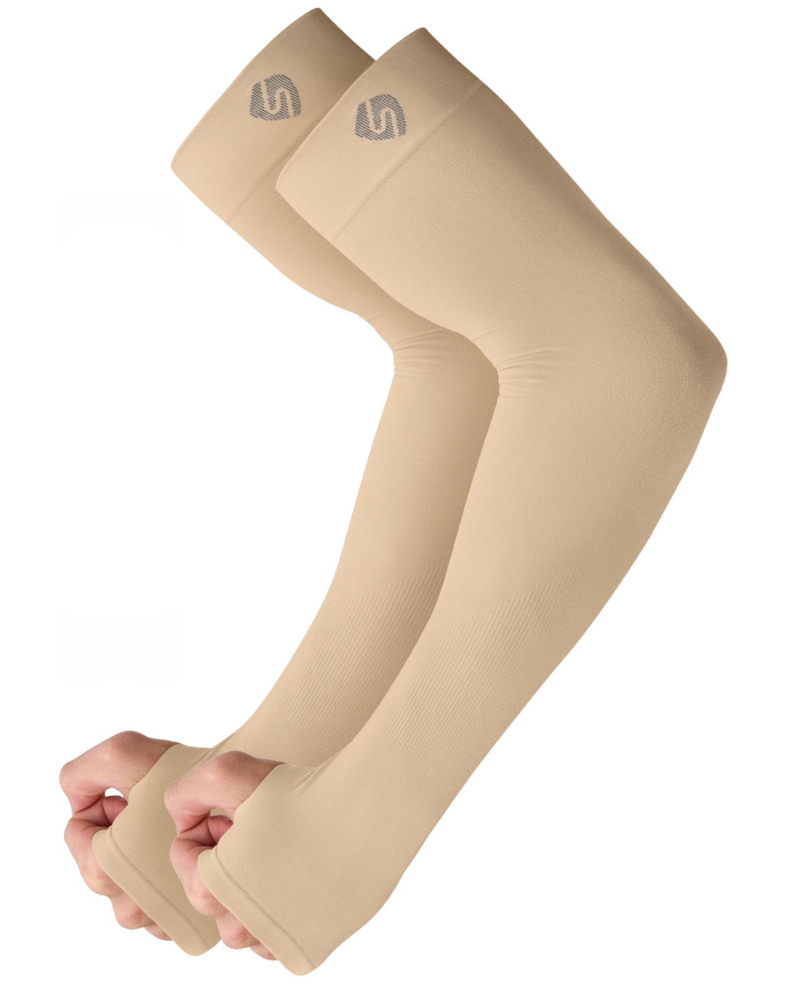 Manguitos de compresión UV para deportes, protección solar, 1/2 pares