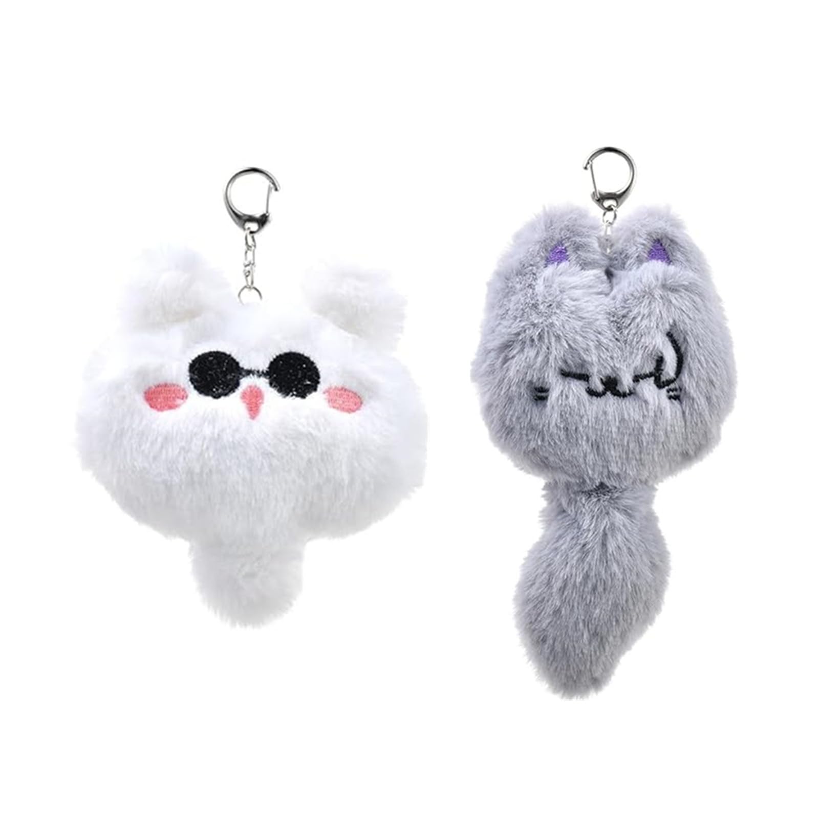 HUUiWAA JJK. Keychain Plush Keychain Anime Inspired Keyrings for Men Friend, White, Standard