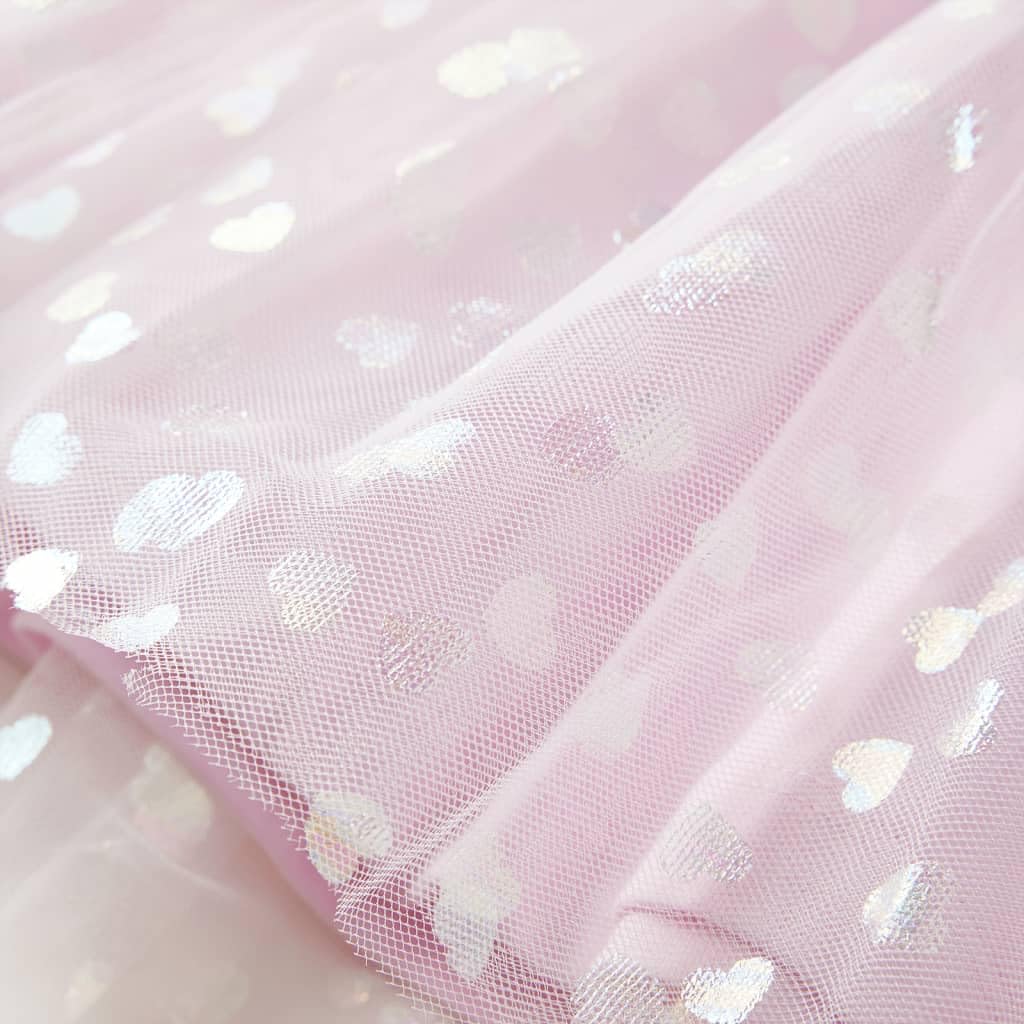 Vestido infantil para niña, color rosa claro, con volantes, falda de tul, algodón, verano, fiesta, diario, cumpleaños, etc