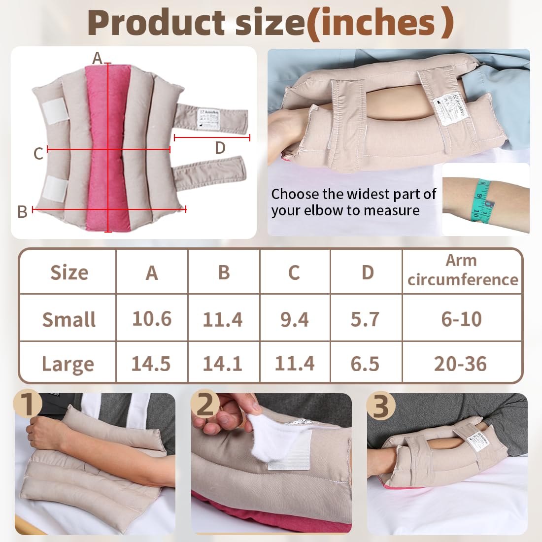 EZ Assistive Protector médico de codo para úlceras de cama, coderas para ancianos y pacientes postrados en cama (grande)