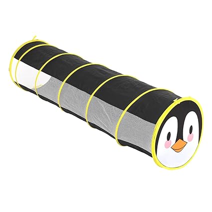 Wembley Tunnel Tent for Kids,Foldable Indoor Outdoor Tunnel for Toddlers,6 Feet Long Tunnel Tent for Kids,Girls&Boys,Pop-Up Activity Toys (Penguin Tunnel),Multicolor, Tent House Theme