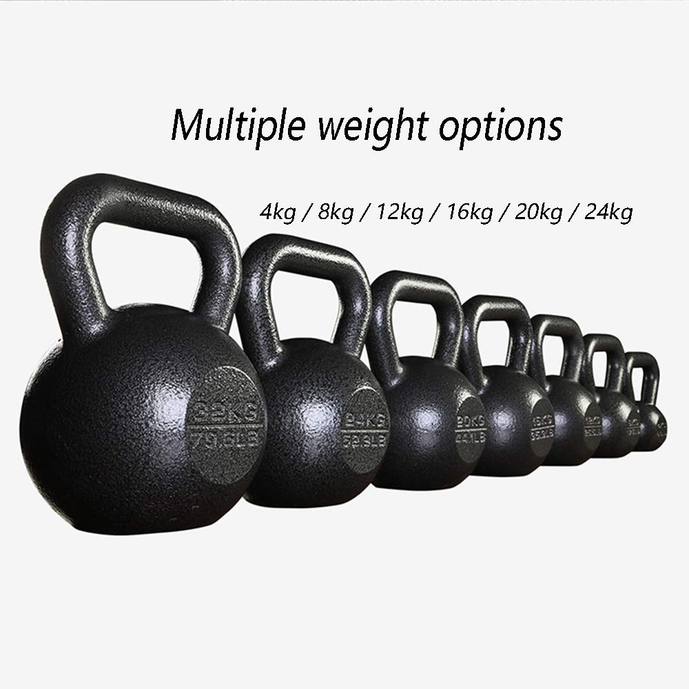 Kettlebell HUAHUA Fitness, Grandi Maniglie, Un Pezzo Fusioni Stampaggio Ferro, Sicuro E Durevole, Peso: 4kg, 8kg, 12kg, 16kg, 20kg, 24kg (Size : 4kg)