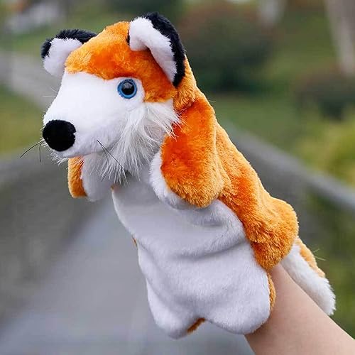 Miniatura 2 de Marionetas de mano de zorro, juguetes de animales de peluche para imaginativos juegos de simulación, regalos para niños