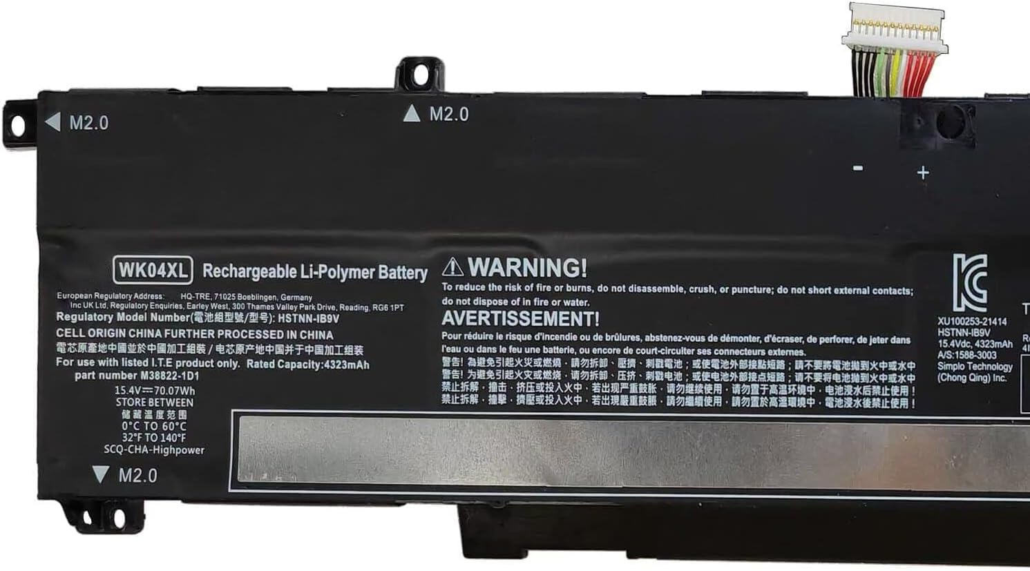 WK04XL Batterie d'ordinateur Portable