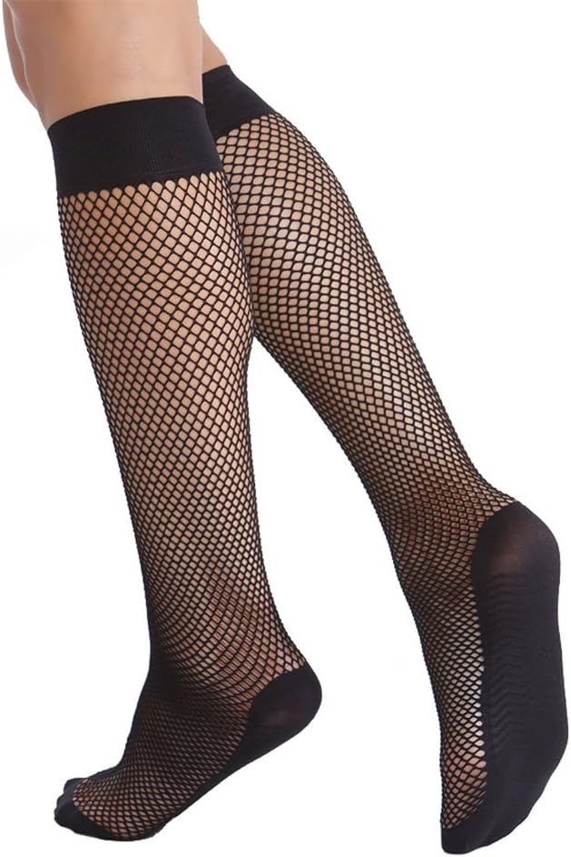 KushyfootOpaque Knee Length 2 Pair Black 3498 Fishnet