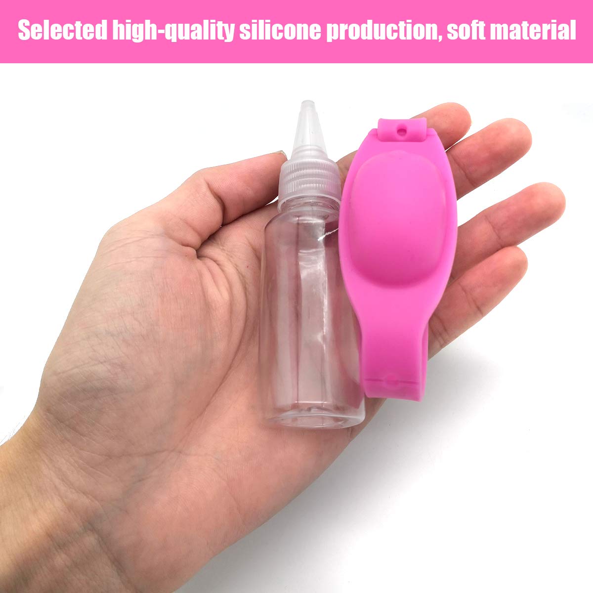 4-Pack Portable Silicone Soap Bracelet – Hands-Free Sanitizer Dispenser Band