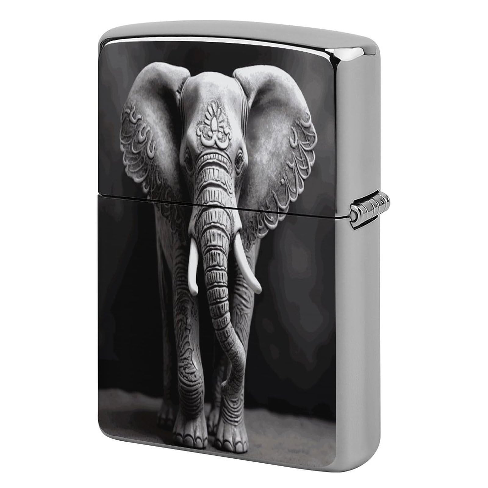 Fekiloot Style Gray Elephant Lighter Case Cover Lighter Holder