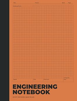 Engineering Notebook Engineering Paper Notebook, Engineering Graph Paper, Quad Ruled, Engineering Notepad, 8.5 x 11, 100 Pages