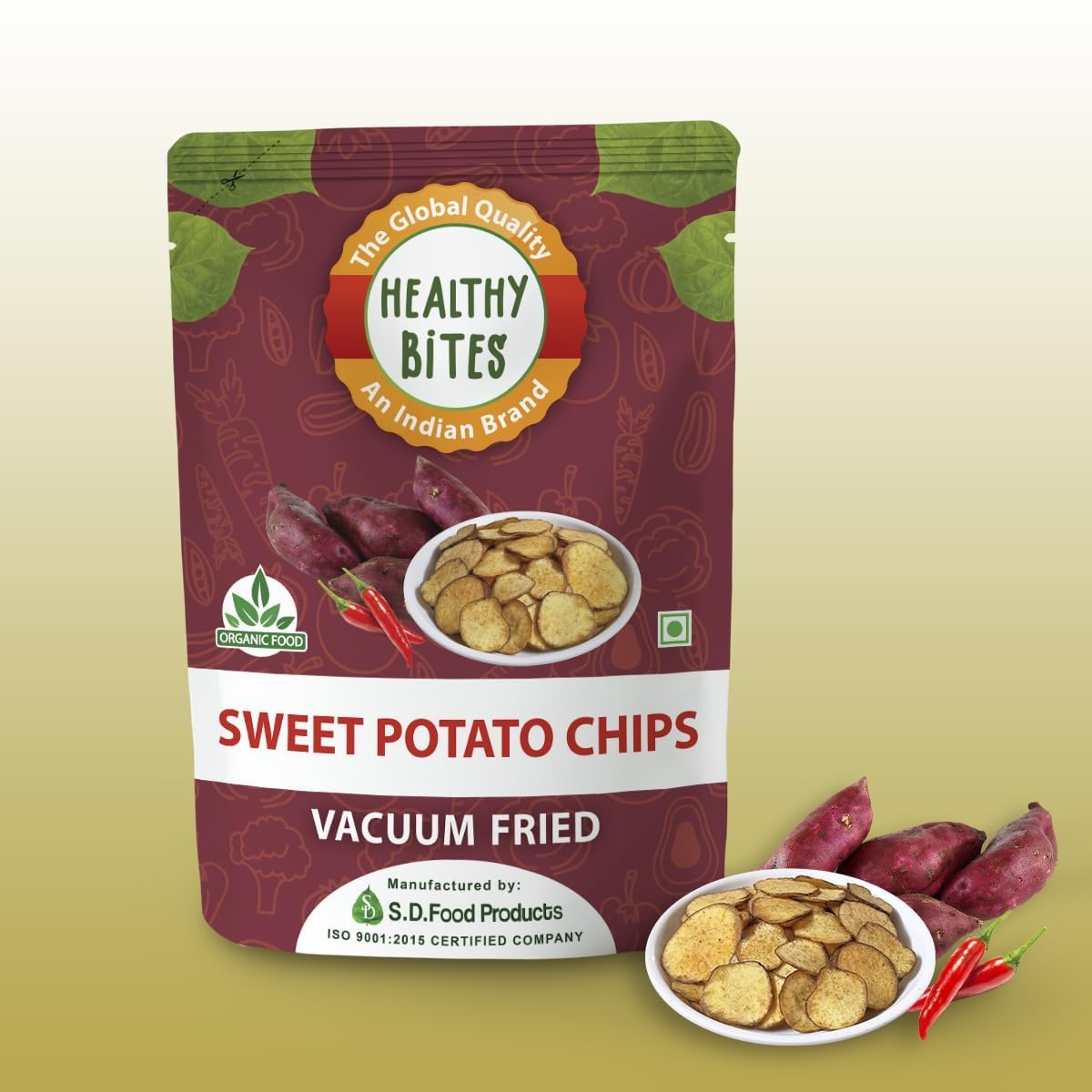 Healthy Bites Sweet Potato - Vegetable Vacuum Fried Chips 135g (pack of 3) 45g each) (B0CQ7VKD8X) Amazon Price History, Amazon Price Tracker