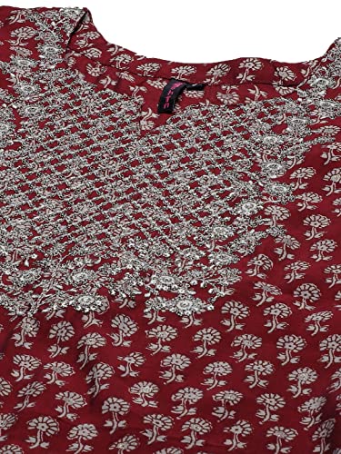 Image of ishin Women's Silk Blend Navy Blue Embroidered A-Line Kurta Trouser Dupatta Set