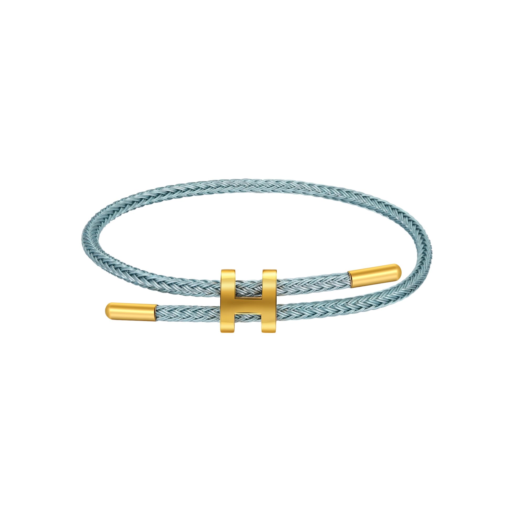 AIMADE Adjustable Charm Bracelet for Women, 18K Gold Plated Titanium Steel