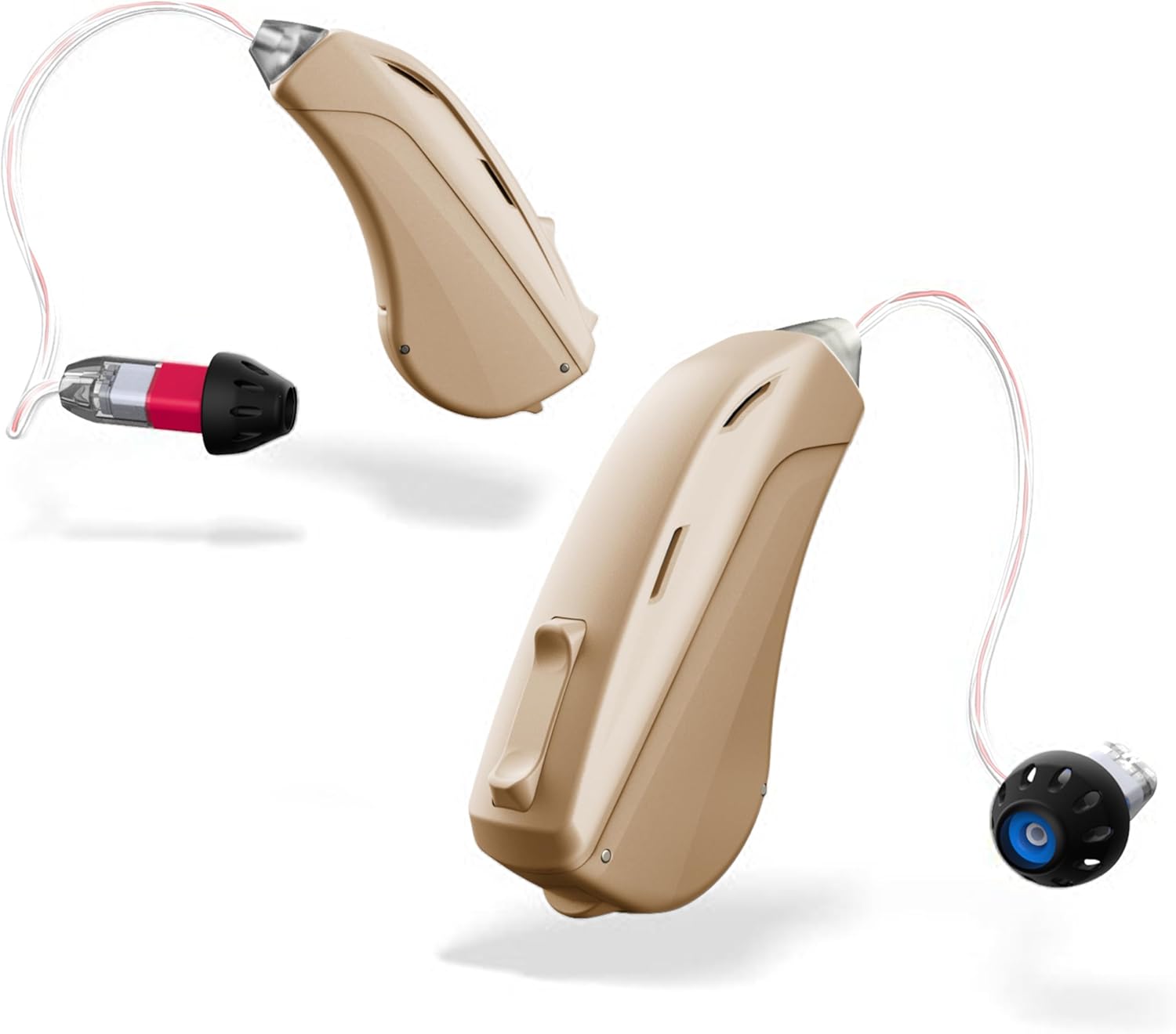 Mach I Pro Wireless OTC Bluetooth Hearing aids for Adults | 312 Replaceable Battery | Stream Calls iOS Android | FSA HSA Eligible | Noise Reduction | Nearly Invisible | USA Customer Care (Beige)